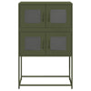 Highboard Oliivinvihreä 68x39x107 cm Teräs