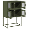 Highboard Oliivinvihreä 68x39x107 cm Teräs