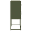 Highboard Oliivinvihreä 68x39x107 cm Teräs