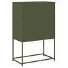 Highboard Oliivinvihreä 68x39x107 cm Teräs