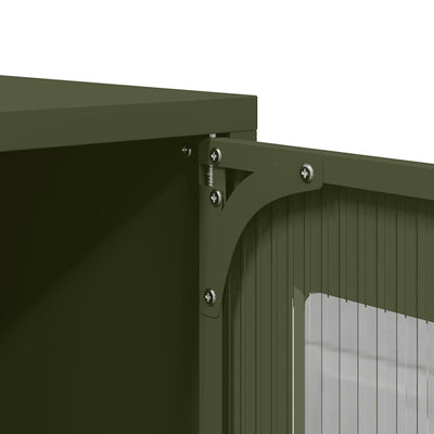 Highboard Oliivinvihreä 68x39x107 cm Teräs