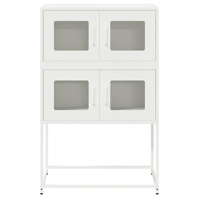Highboard Valkoinen 68x39x107 cm Teräs