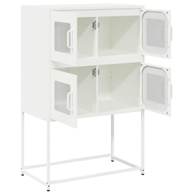 Highboard Valkoinen 68x39x107 cm Teräs