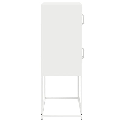 Highboard Valkoinen 68x39x107 cm Teräs