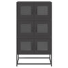 Highboard Musta 68x39x123 cm Teräs