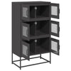Highboard Musta 68x39x123 cm Teräs