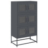 Highboard Antrasiitti 68x39x123 cm terästä