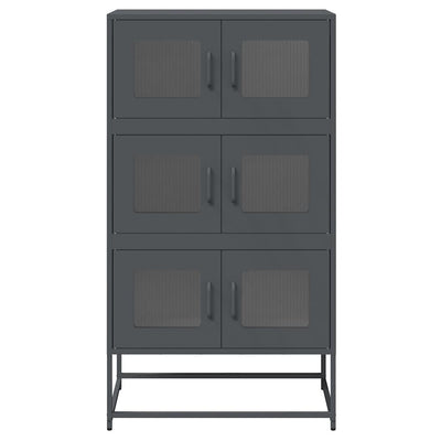 Highboard Antrasiitti 68x39x123 cm terästä
