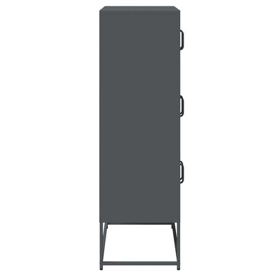 Highboard Antrasiitti 68x39x123 cm terästä