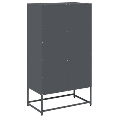 Highboard Antrasiitti 68x39x123 cm terästä