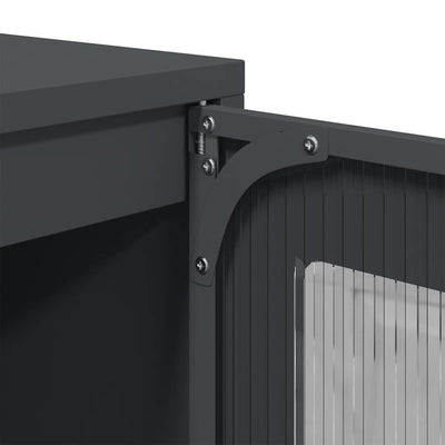 Highboard Antrasiitti 68x39x123 cm terästä