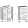Highboard Antrasiitti 68x39x123 cm terästä