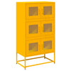Highboard Sinapinkeltainen 68x39x123 cm Teräs