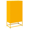 Highboard Sinapinkeltainen 68x39x123 cm Teräs