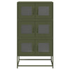 Highboard Oliivinvihreä 68x39x123 cm Teräs