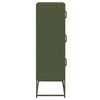 Highboard Oliivinvihreä 68x39x123 cm Teräs