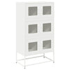 Highboard Valkoinen 68x39x123 cm Teräs
