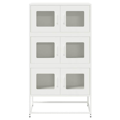 Highboard Valkoinen 68x39x123 cm Teräs