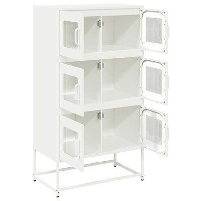 Highboard Valkoinen 68x39x123 cm Teräs