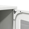 Highboard Valkoinen 68x39x123 cm Teräs