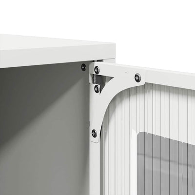 Highboard Valkoinen 68x39x123 cm Teräs