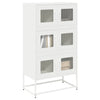 Highboard Valkoinen 68x39x123 cm Teräs