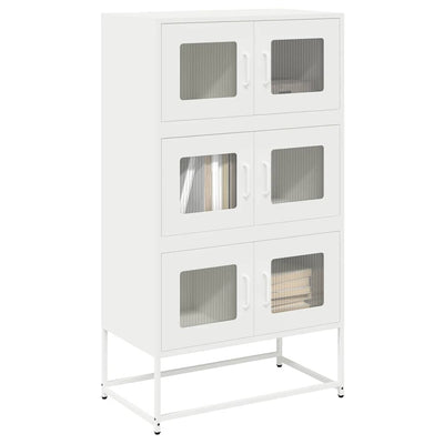 Highboard Valkoinen 68x39x123 cm Teräs