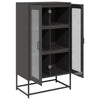 Highboard Musta 68x39x123 cm Teräs