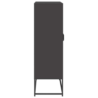Highboard Musta 68x39x123 cm Teräs