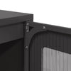 Highboard Musta 68x39x123 cm Teräs