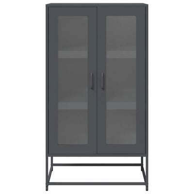 Highboard Antrasiitti 68x39x123 cm terästä