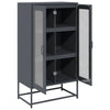 Highboard Antrasiitti 68x39x123 cm terästä