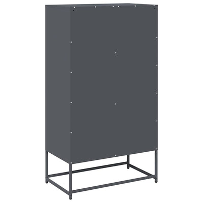 Highboard Antrasiitti 68x39x123 cm terästä