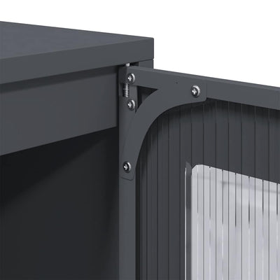 Highboard Antrasiitti 68x39x123 cm terästä