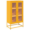 Highboard Sinapinkeltainen 68x39x123 cm Teräs