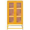 Highboard Sinapinkeltainen 68x39x123 cm Teräs
