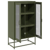 Highboard Oliivinvihreä 68x39x123 cm Teräs