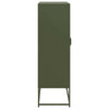 Highboard Oliivinvihreä 68x39x123 cm Teräs