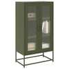 Highboard Oliivinvihreä 68x39x123 cm Teräs