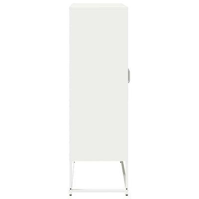 Highboard Valkoinen 68x39x123 cm Teräs