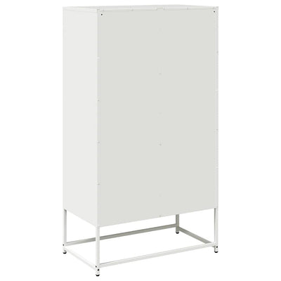 Highboard Valkoinen 68x39x123 cm Teräs
