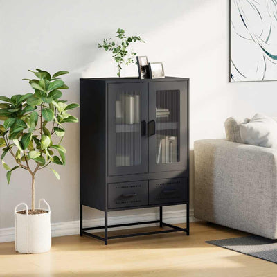 Kaappi musta 68x39x111,5 cm teräs