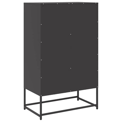 Kaappi musta 68x39x111,5 cm teräs
