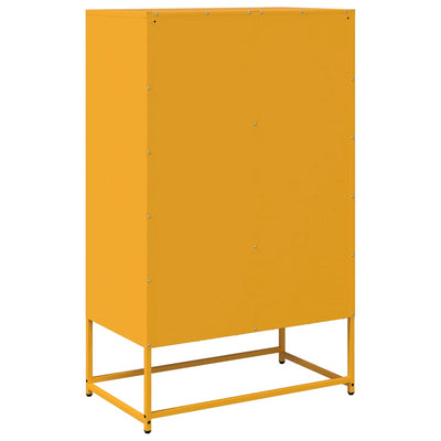 Kaappi sinapinkeltainen 68x39x111,5 cm teräs
