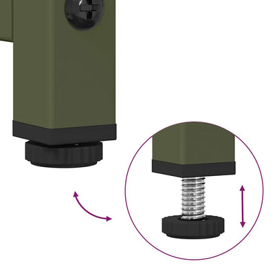 Oliivinvihreä kaappi Chong 68x39x111,5cm (teräs)