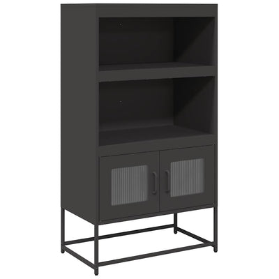 Highboard Musta 68x39x123 cm Teräs