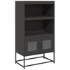 Musta highboard Andonia 68x39x123cm (teräs)