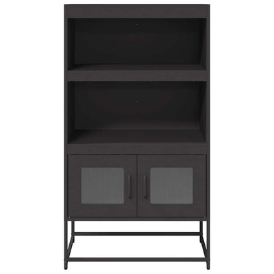 Highboard Musta 68x39x123 cm Teräs