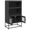 Highboard Musta 68x39x123 cm Teräs