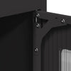 Highboard Musta 68x39x123 cm Teräs
